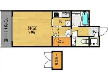 エステートモア天神STUDIO(1K/14階)の間取り写真