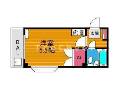 高橋ビル(ワンルーム/5階)の間取り写真