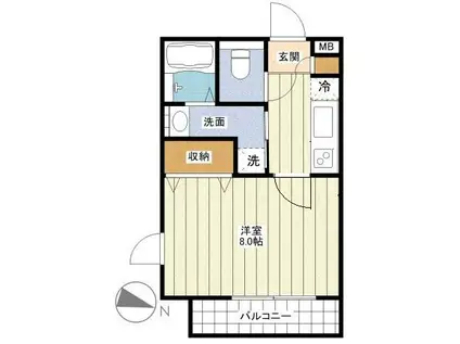 さくらVILLA・HIRAI(1K/4階)の間取り写真