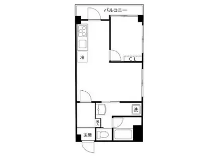 ワコーレ錦糸町(1LDK/7階)の間取り写真