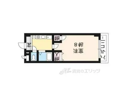 STABLE北山(1K/1階)の間取り写真