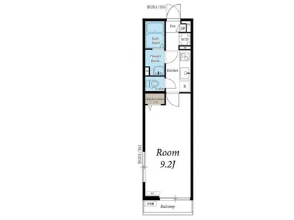 リブリ・CASAオダサガ(1K/2階)の間取り写真