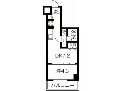 マテリア千住大橋(1DK/3階)の間取り写真