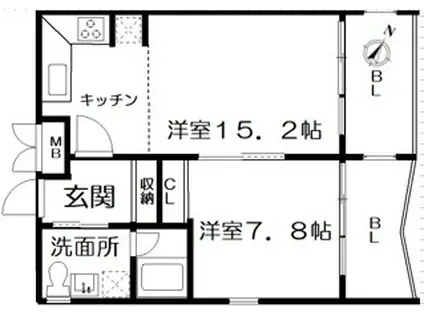 OBLIK(1LDK/6階)の間取り写真