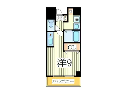 マイルド(ワンルーム/1階)の間取り写真