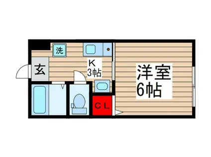 ロイヤル常盤台(1K/1階)の間取り写真