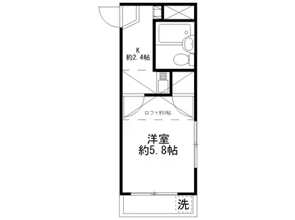 メイゾン綱島西(1K/1階)の間取り写真