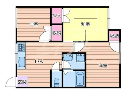 パインヒルズ(3DK/2階)の間取り写真