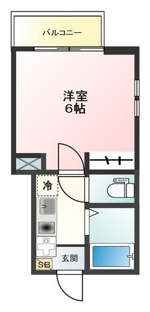 GLANZ赤羽ウエスト(1K/2階)の間取り写真