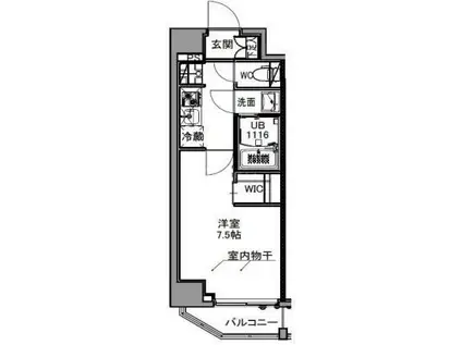 S-RESIDENCE王子イースト(1K/3階)の間取り写真