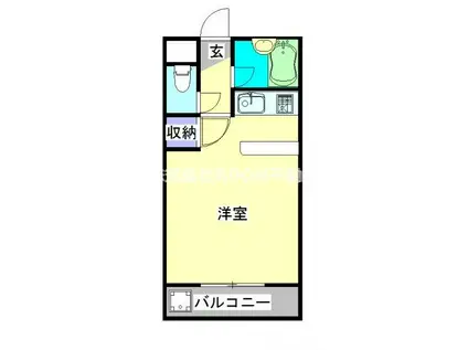 ロワイヤルヒルズ都城(ワンルーム/3階)の間取り写真