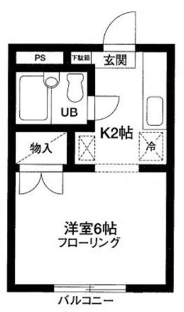 CASA与野(1K/2階)の間取り写真