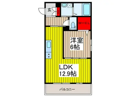 グランシャリオK(1LDK/2階)の間取り写真