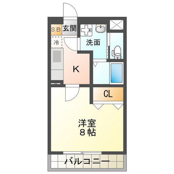 ZERO3(1K/3階)の間取り写真