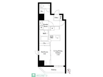 GRAN PASEO 浅草橋(1LDK/7階)の間取り写真