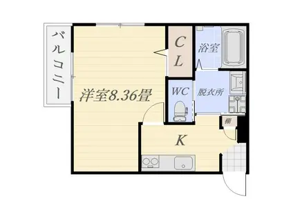 ロゼスタ(1K/4階)の間取り写真