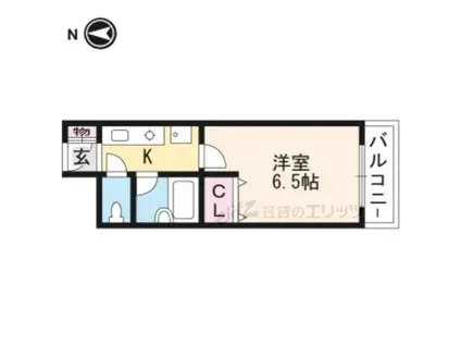 プラザハイツ見付山(1K/2階)の間取り写真