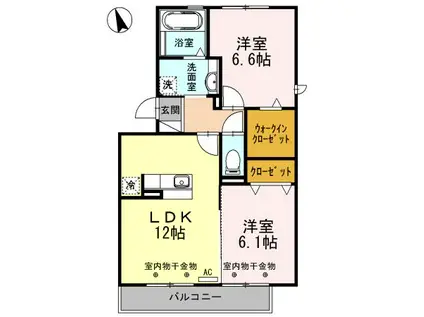 FELICECASA(2LDK/3階)の間取り写真