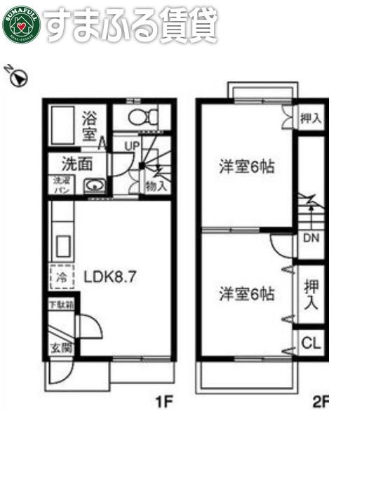 SUNGRACIASS(2LDK/1階)の間取り写真