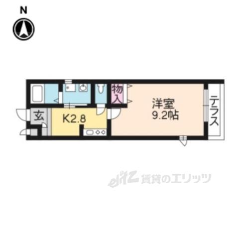ケシミヤ上京(1K/1階)の間取り写真