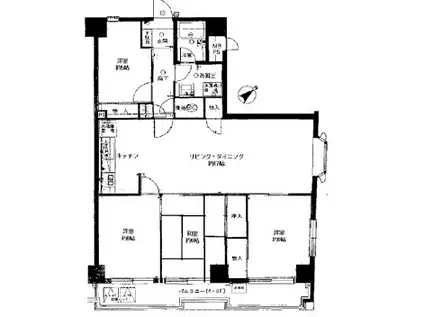 クレール武蔵小山(4LDK/4階)の間取り写真