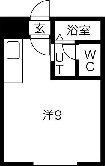 ヴィラモデルナ(ワンルーム/2階)の間取り写真