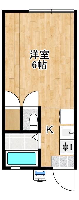 旭川コーポ(1K/1階)の間取り写真
