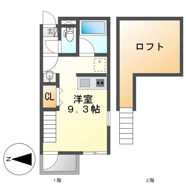 SUCCESSVI(ワンルーム/2階)の間取り写真