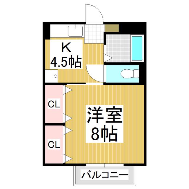 SURPLUS KAI(1K/1階)の間取り写真