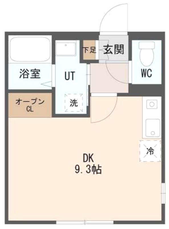 COFFRET西町北(ワンルーム/2階)の間取り写真