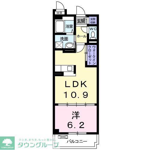 ゾーネンブルーメ・ノイン(1LDK/1階)の間取り写真