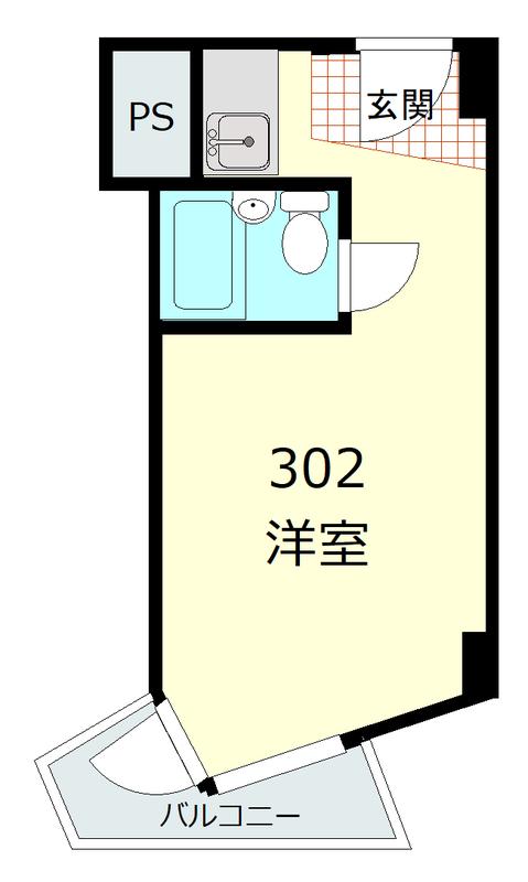 インペリアルお茶の水(ワンルーム/3階)の間取り写真