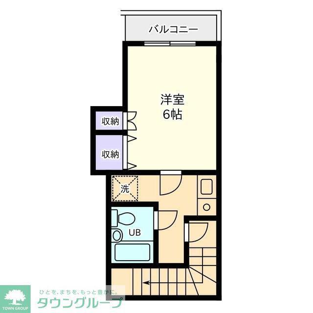 フェイムテラスC(1K/2階)の間取り写真