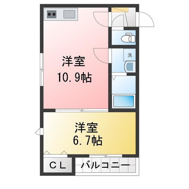 LA-CREA ZII(1LDK/1階)の間取り写真