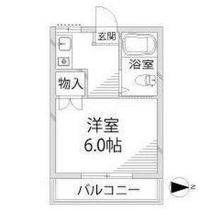 ラフィーネ北八代(ワンルーム/4階)の間取り写真