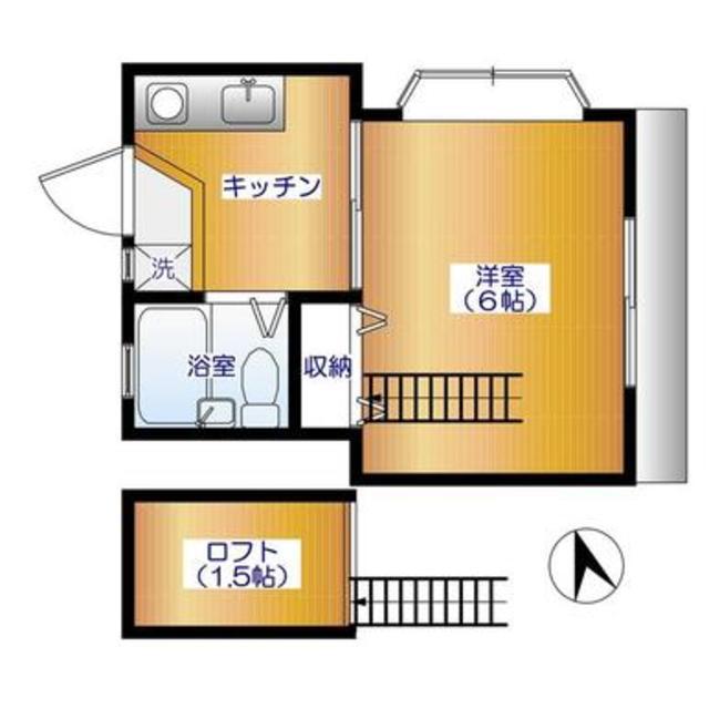 メゾンS(1K/1階)の間取り写真
