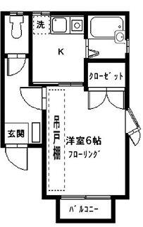 メゾネット新川(1K/1階)の間取り写真