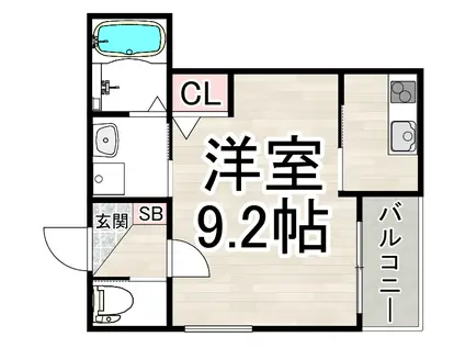 F ASECIA SOMNUS(1K/1階)の間取り写真