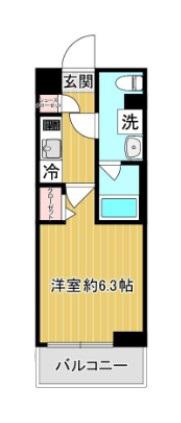 SHOKEN RESIDENCE川崎登戸ウエスト(1K/4階)の間取り写真
