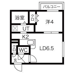 BOULE・DE・NEIGE(1LDK/2階)の間取り写真