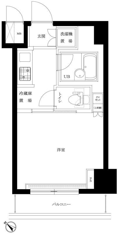 ルーブル豊島千石(1K/10階)の間取り写真