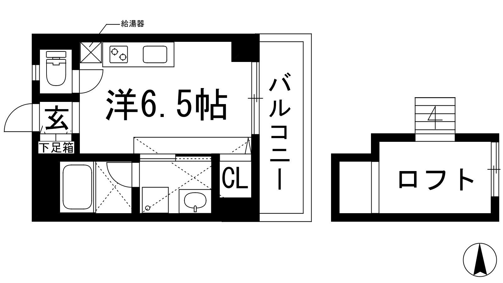 吉永ビル鼓ヶ滝駅前(ワンルーム/5階)の間取り写真