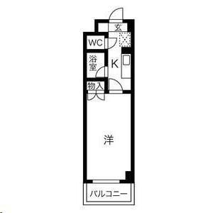 コンアモールI(1K/3階)の間取り写真