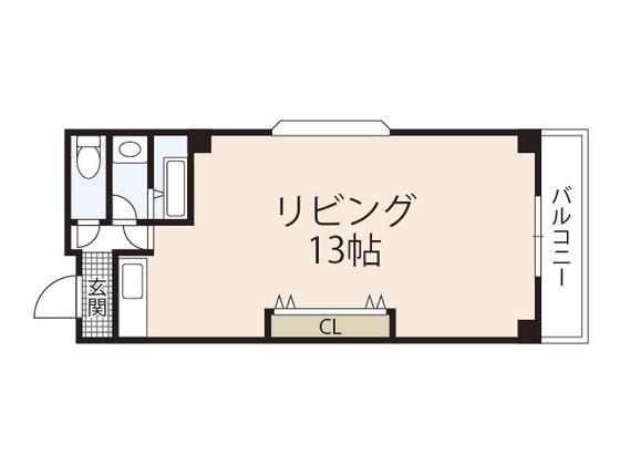 ワイビル(ワンルーム/3階)の間取り写真