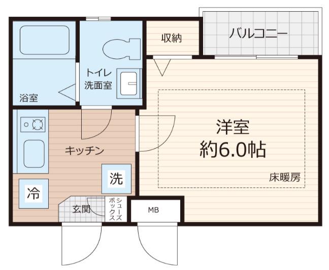 ピアコートTM東武練馬五番館(1K/3階)の間取り写真