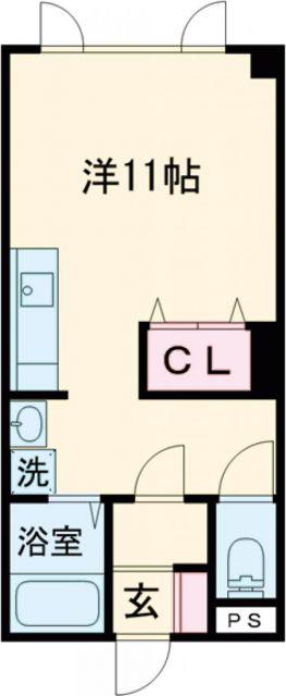 アールズコート美原II(ワンルーム/3階)の間取り写真