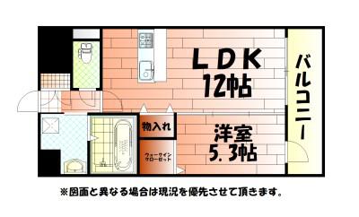 LEGEND紺屋町(1LDK/7階)の間取り写真