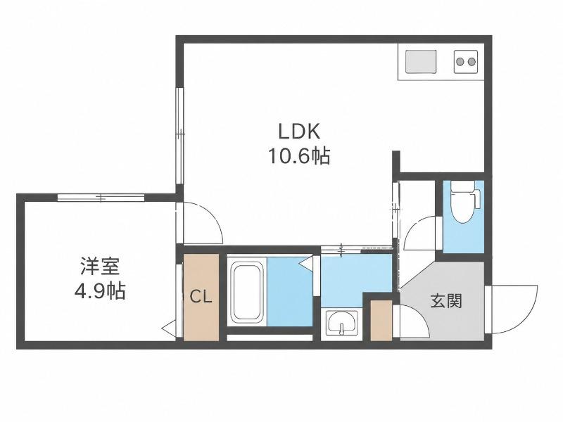 BBLOOM 14(1LDK/1階)の間取り写真