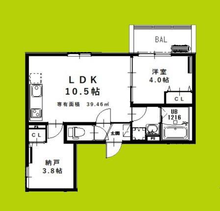 D PORTA MODERNO(1SLDK/3階)の間取り写真