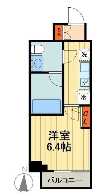 レアライズ西川口Ⅱ(1K/1階)の間取り写真